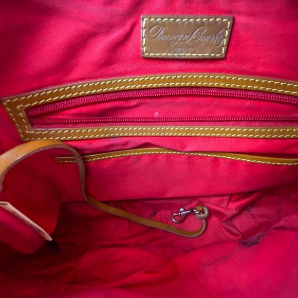 VTG Dooney Bourke Purple Monogram East West Collins Zipper Hobo Handbag J1611778 - Picture 11 of 16